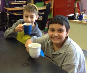 Students enjoyed the experience of sipping  English Breakfast Tea. 