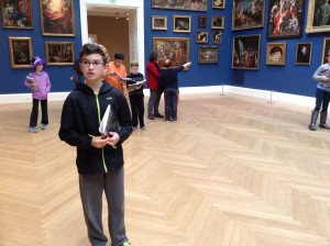 Students marveled over the art work.  Fifth graders raised many thoughtful questions, such as: Why are their nudes in art?  Are all portraits of real people?  Did only the very wealthy have portraits taken of them?  When can we come back to the museum?